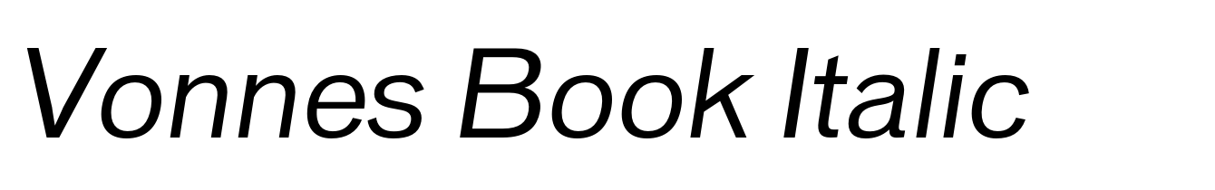 Vonnes Book Italic